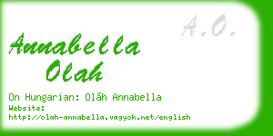 annabella olah business card